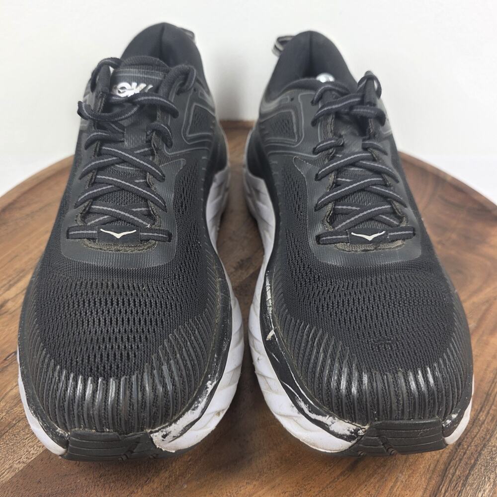 Hoka One One Bondi 7 Womens Black And White Size 9.5 Athletic Shoes 1110519 BWHT - Picture 5 of 12